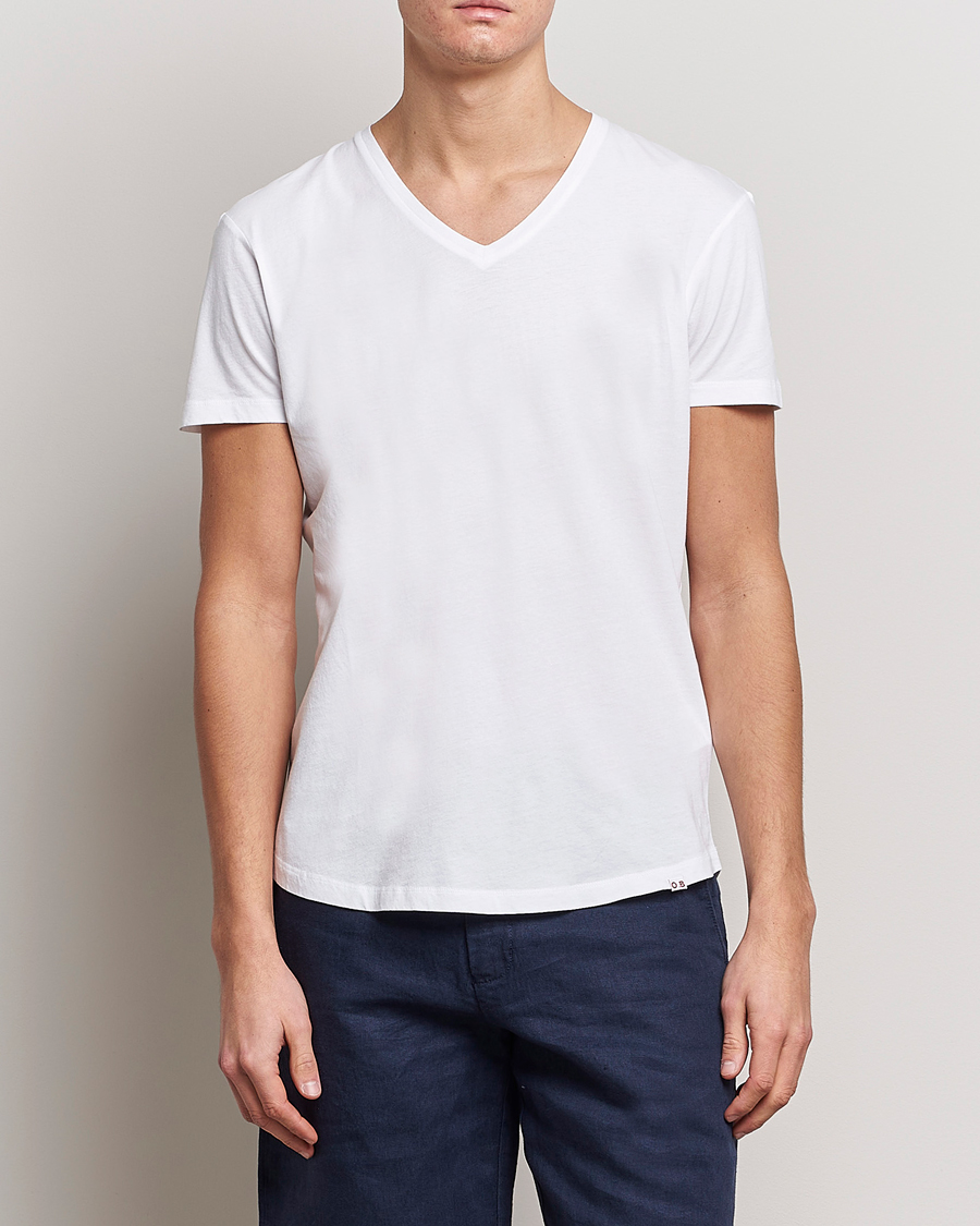 Heren | T-shirts | Orlebar Brown | OB V-Neck Tee White