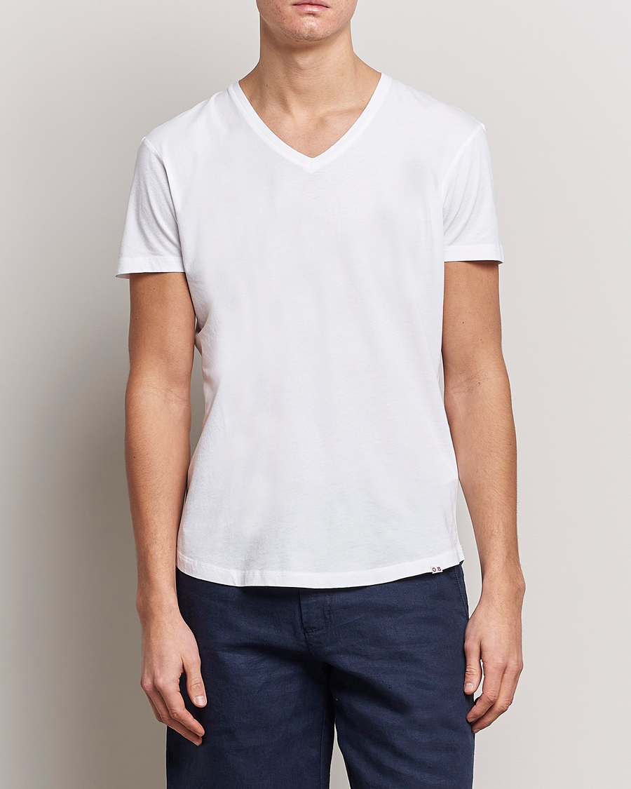 Heren |  | Orlebar Brown | OB V-Neck Tee White