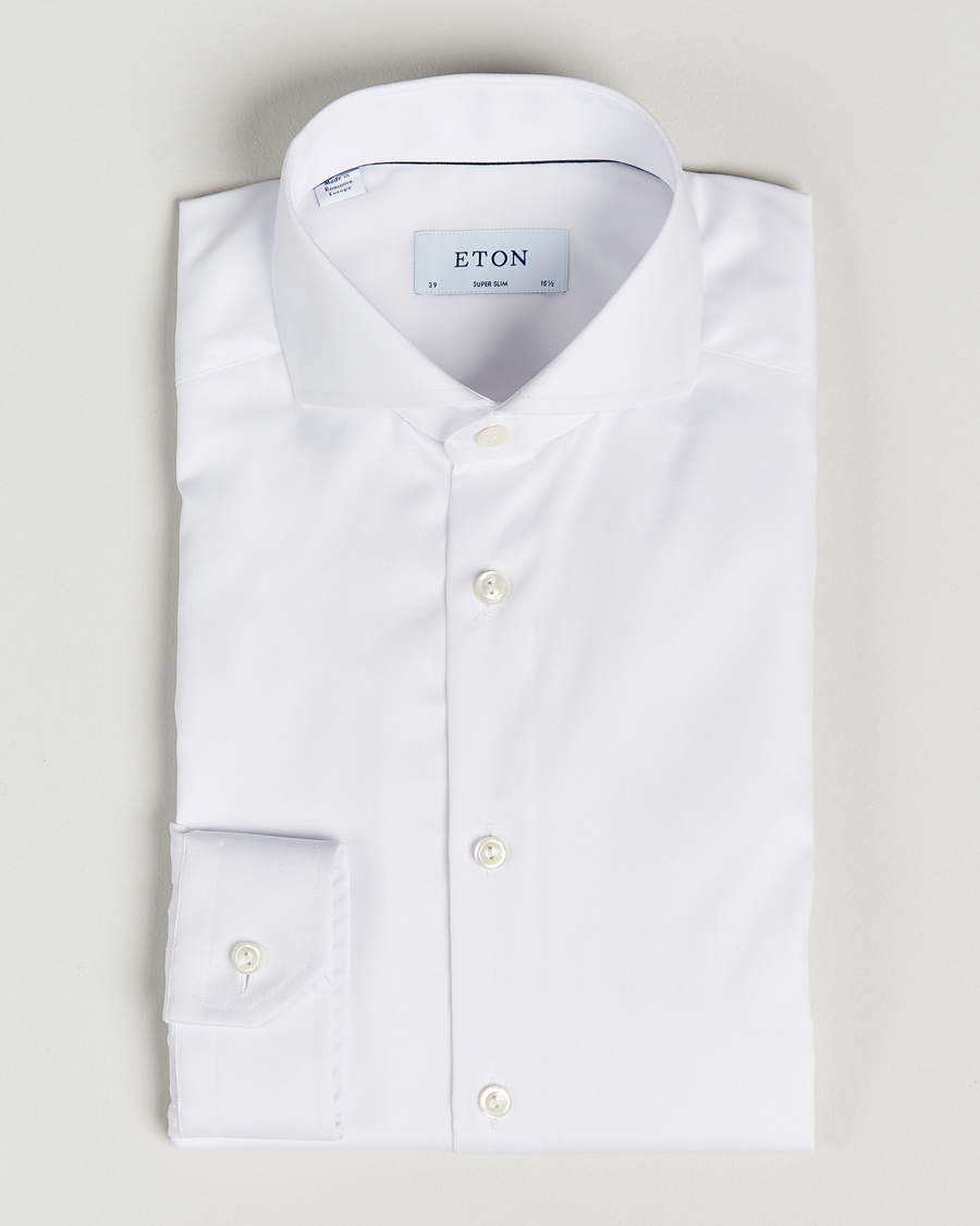 Heren | Overhemden | Eton | Super Slim Fit Shirt Cutaway White