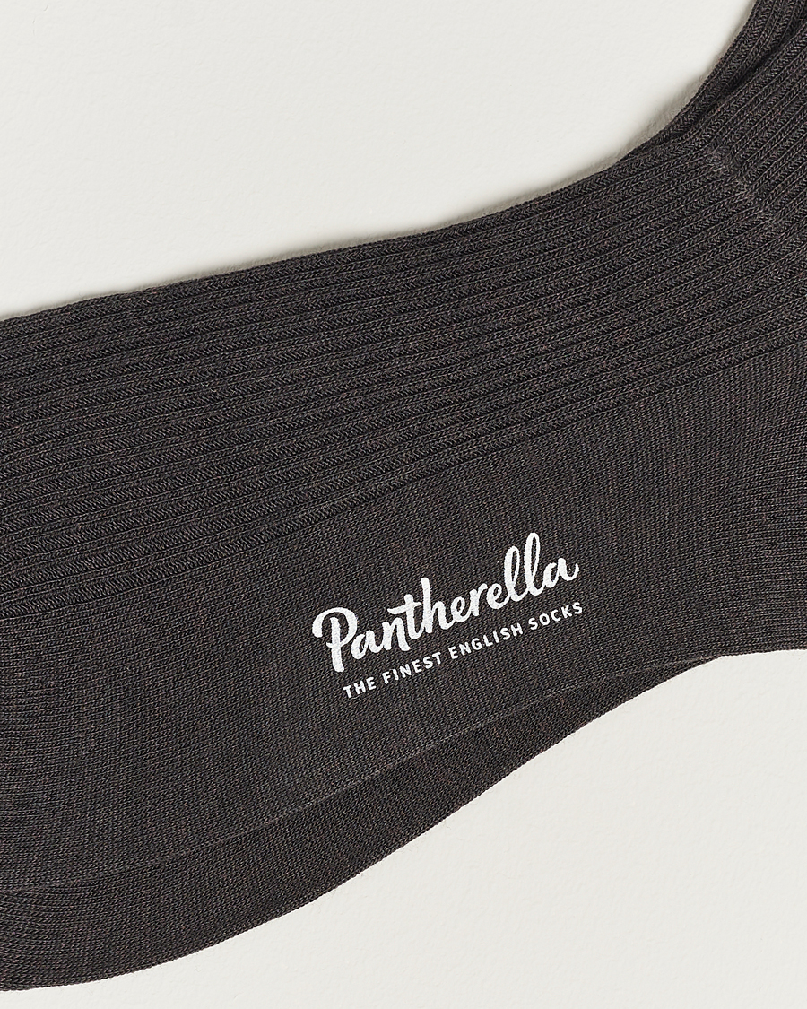 Heren | Best of British | Pantherella | Naish Merino/Nylon Sock Chocolate