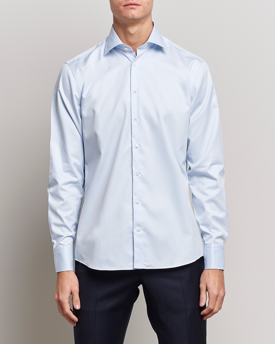 Heren | Overhemden | Stenströms | Fitted Body Shirt Blue