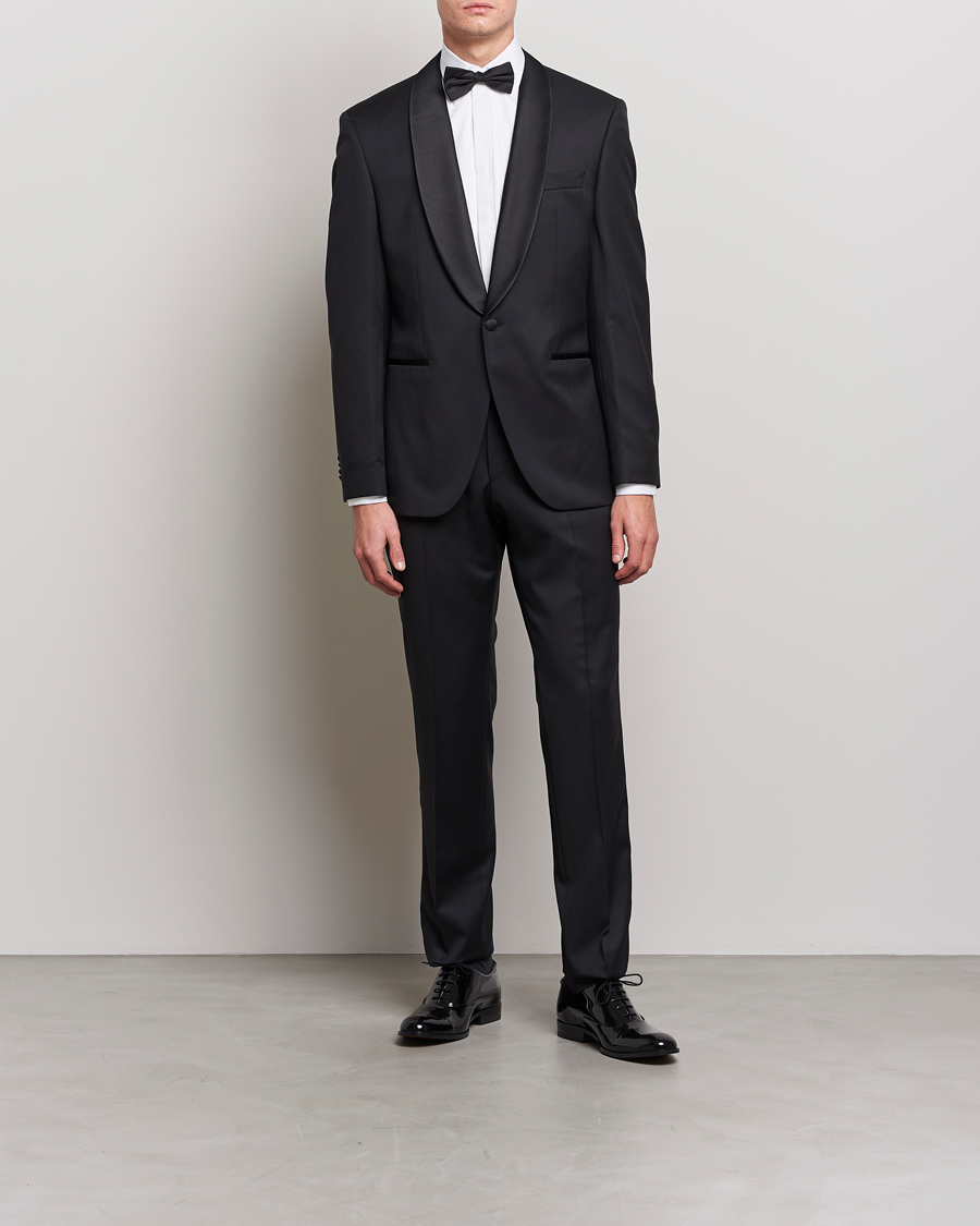 Men | Black Tie | Stenströms | Slimline Smoking Shirt White