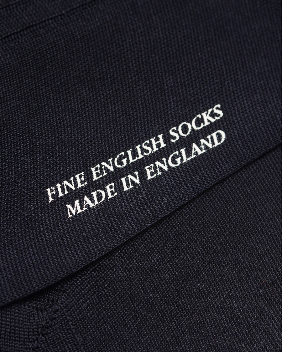 Heren | Ondergoed | Pantherella | Vale Cotton Socks Navy