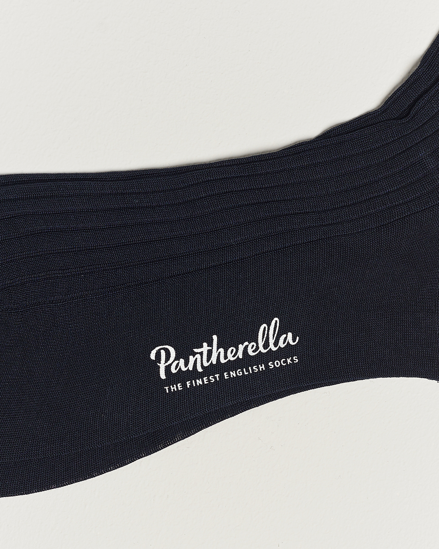 Heren | Sokken | Pantherella | Vale Cotton Long Socks Navy