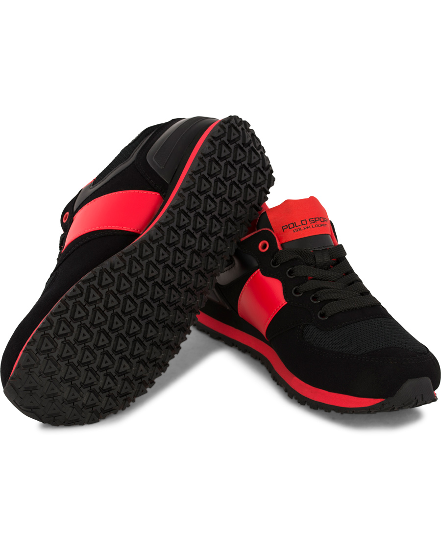Heren | Polo Sport Ralph Lauren Slaton Pony Running Sneaker Red/Black | Polo Sport Ralph Lauren | Slaton Pony Running Sneaker Red/Black