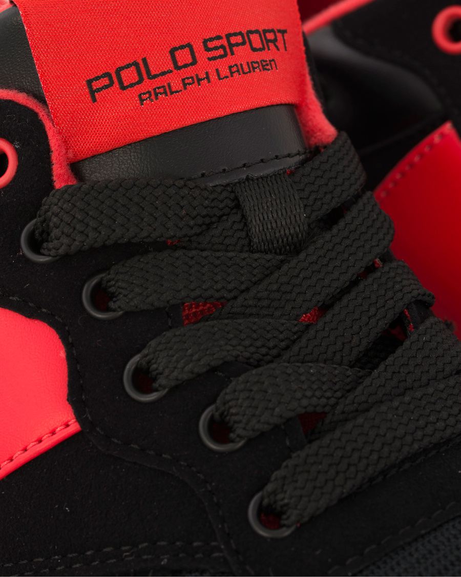 Heren | Polo Sport Ralph Lauren Slaton Pony Running Sneaker Red/Black | Polo Sport Ralph Lauren | Slaton Pony Running Sneaker Red/Black