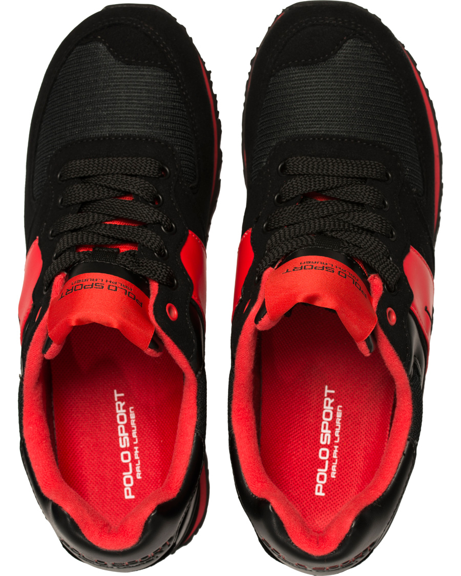 Heren | Polo Sport Ralph Lauren Slaton Pony Running Sneaker Red/Black | Polo Sport Ralph Lauren | Slaton Pony Running Sneaker Red/Black