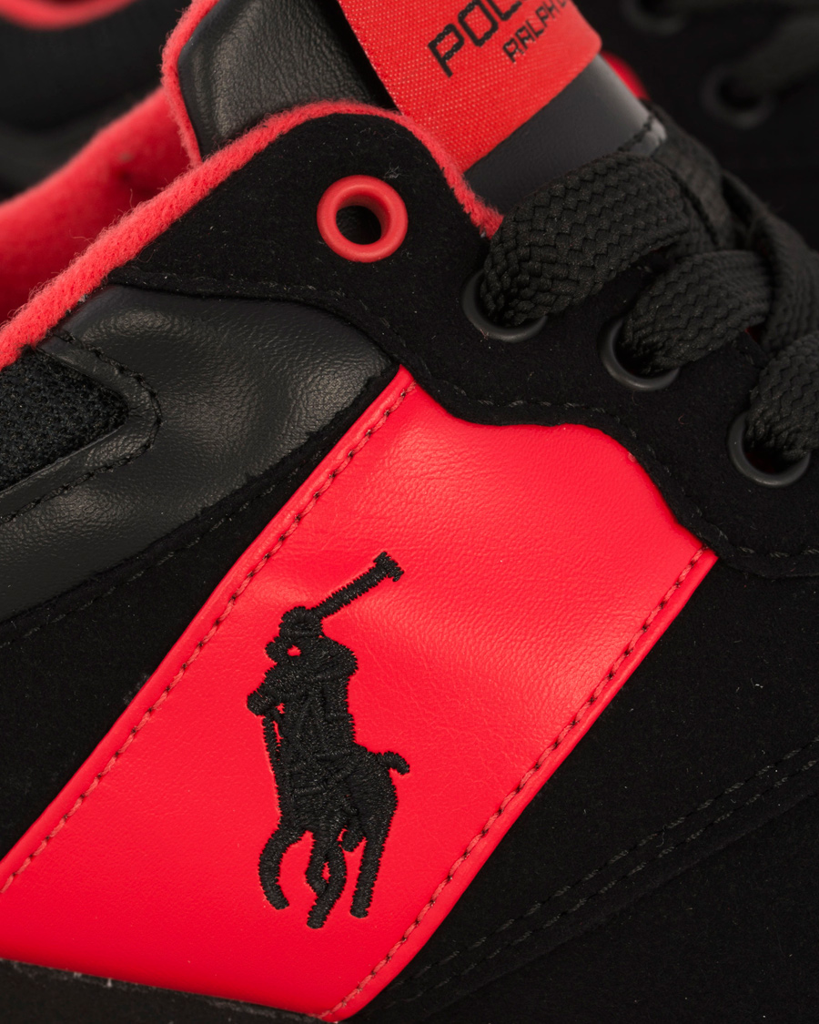 Heren | Polo Sport Ralph Lauren Slaton Pony Running Sneaker Red/Black | Polo Sport Ralph Lauren | Slaton Pony Running Sneaker Red/Black