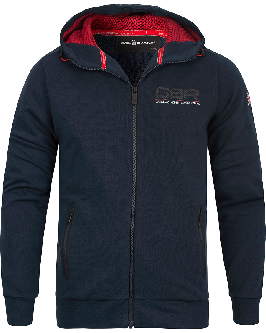 Heren | Truien | Sail Racing | Race International Great Britian Zip Hood Navy