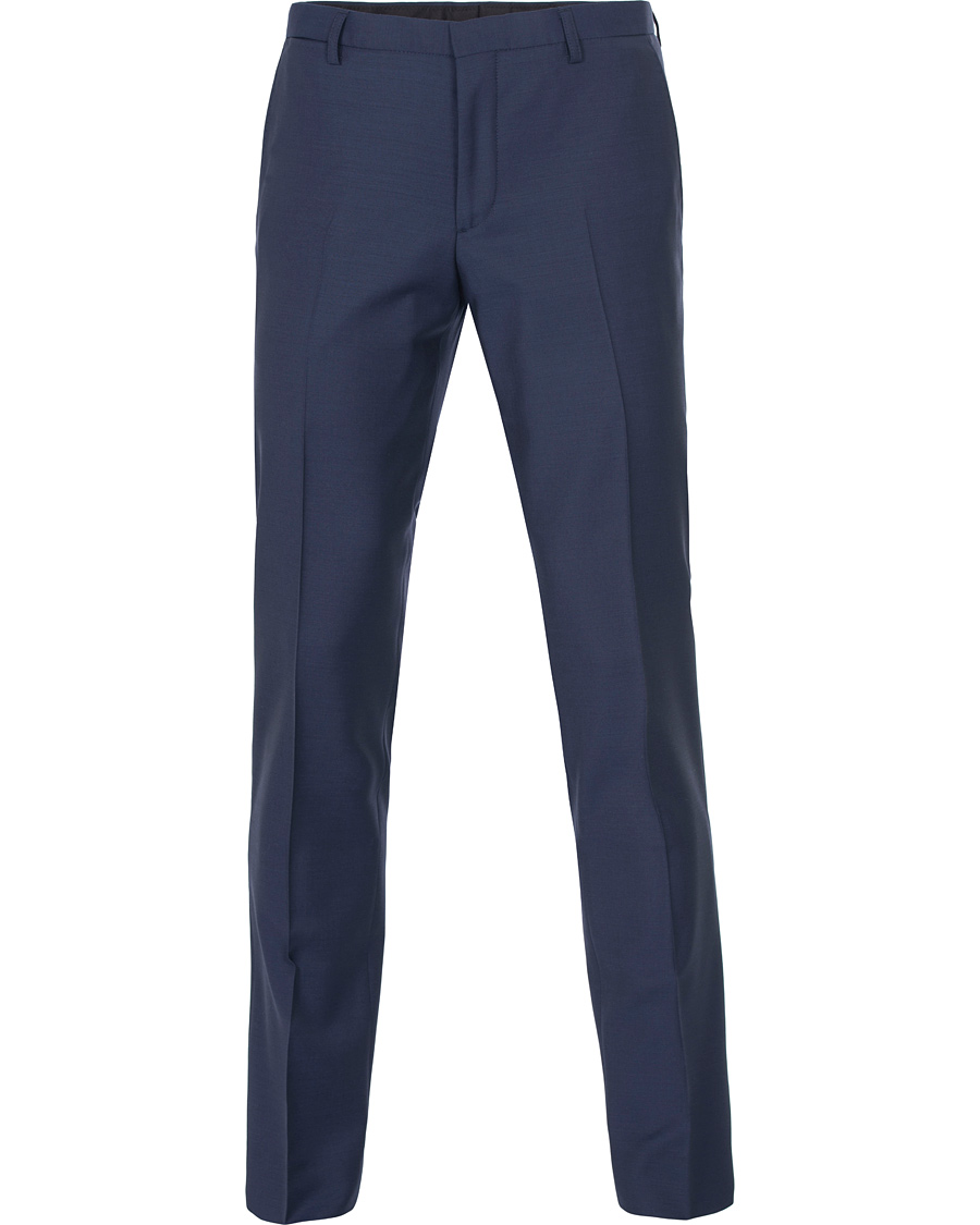 Heren | Broeken | J.Lindeberg | Paulie Dressed Wool Trousers Blueberry