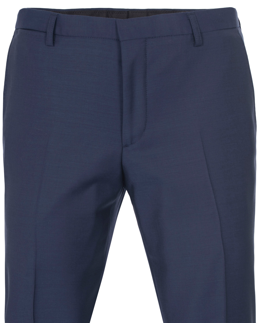 Heren | Broeken | J.Lindeberg | Paulie Dressed Wool Trousers Blueberry
