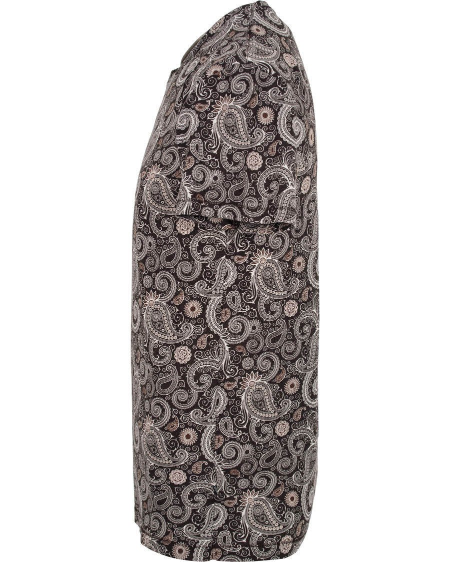 Heren | T-shirts | J.Lindeberg | Sev C Paisley Snug Jersey Tee White/Brown