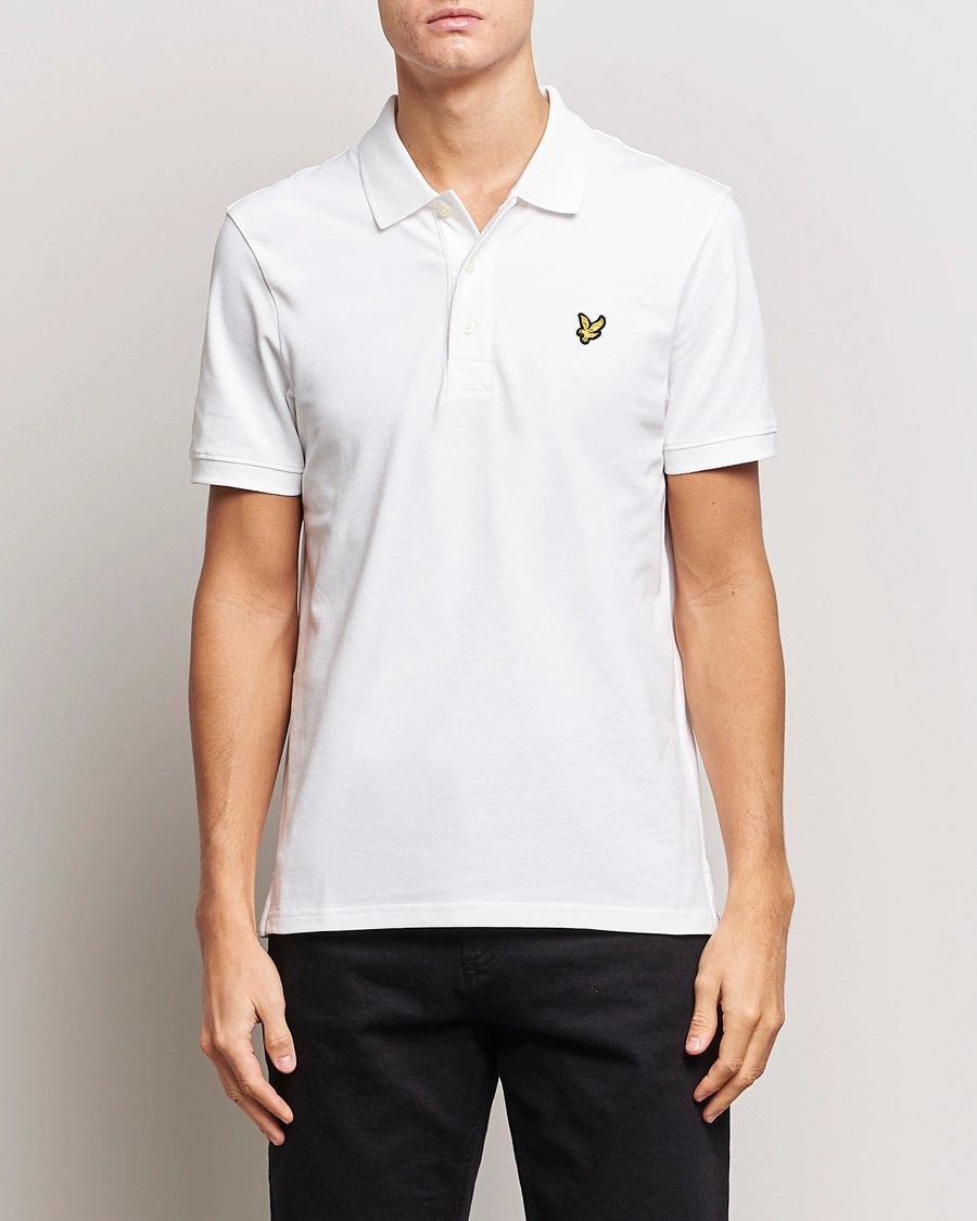 Heren | Polo's | Lyle & Scott | Plain Pique Polo Shirt White