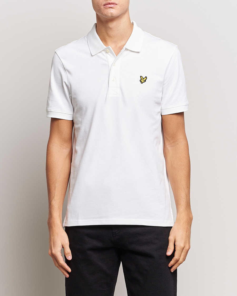 Heren | Lyle & Scott | Lyle & Scott | Plain Pique Polo Shirt White