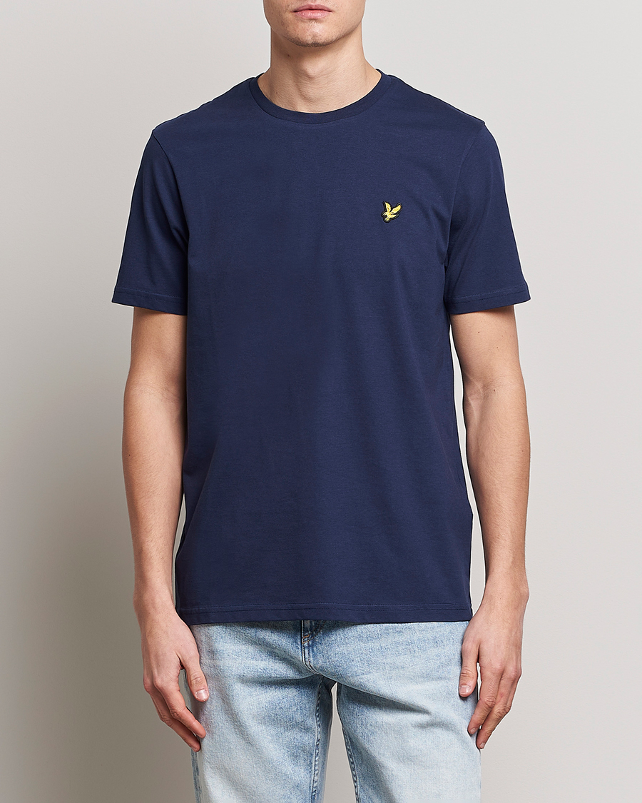 Heren | Lyle & Scott | Lyle & Scott | Crew Neck Organic Cotton T-Shirt Dark Navy