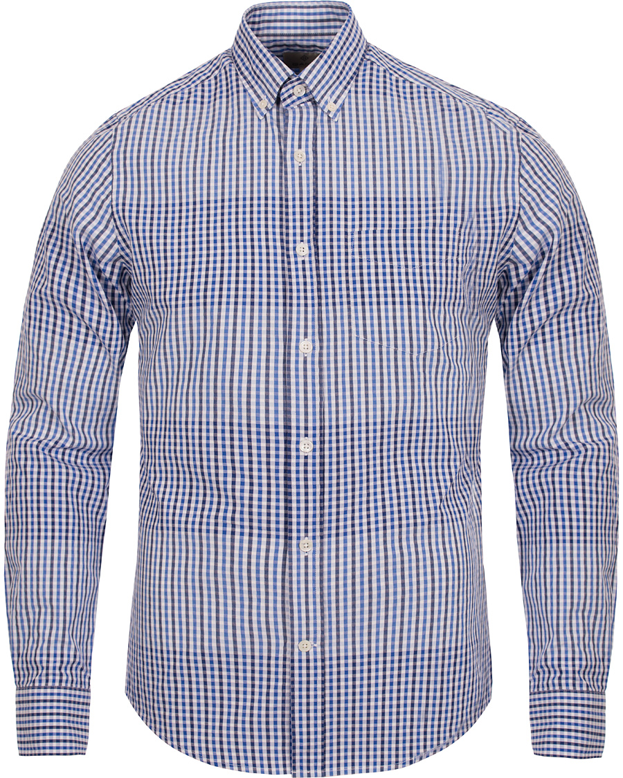 Heren | Overhemden | GANT Diamond G | Check Block Fitted Body Shirt Yale Blue