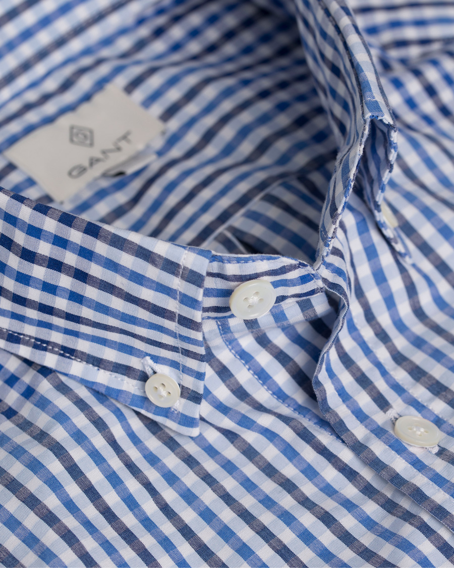 Heren | Overhemden | GANT Diamond G | Check Block Fitted Body Shirt Yale Blue