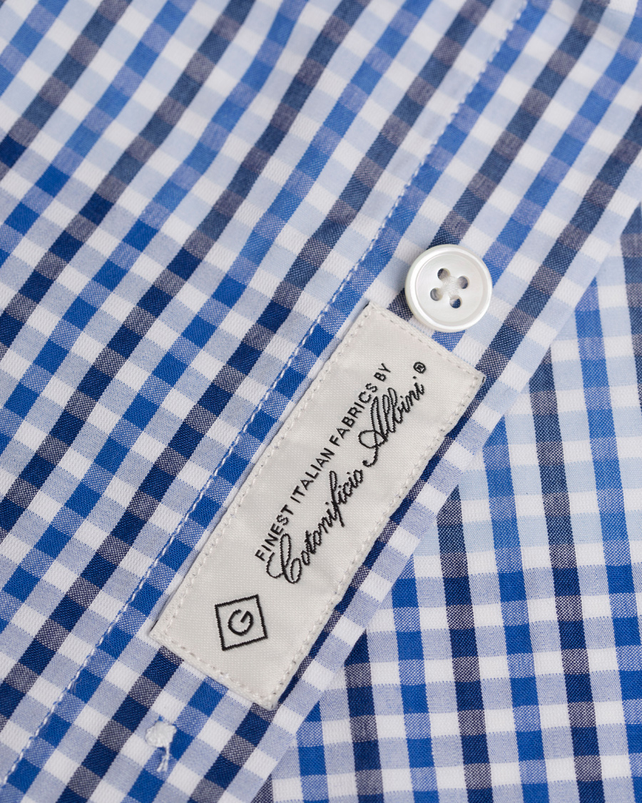 Heren | Overhemden | GANT Diamond G | Check Block Fitted Body Shirt Yale Blue