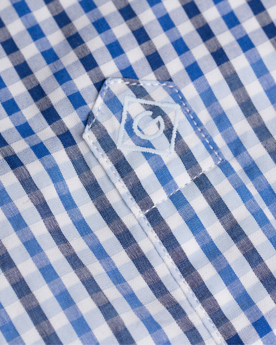 Heren | Overhemden | GANT Diamond G | Check Block Fitted Body Shirt Yale Blue