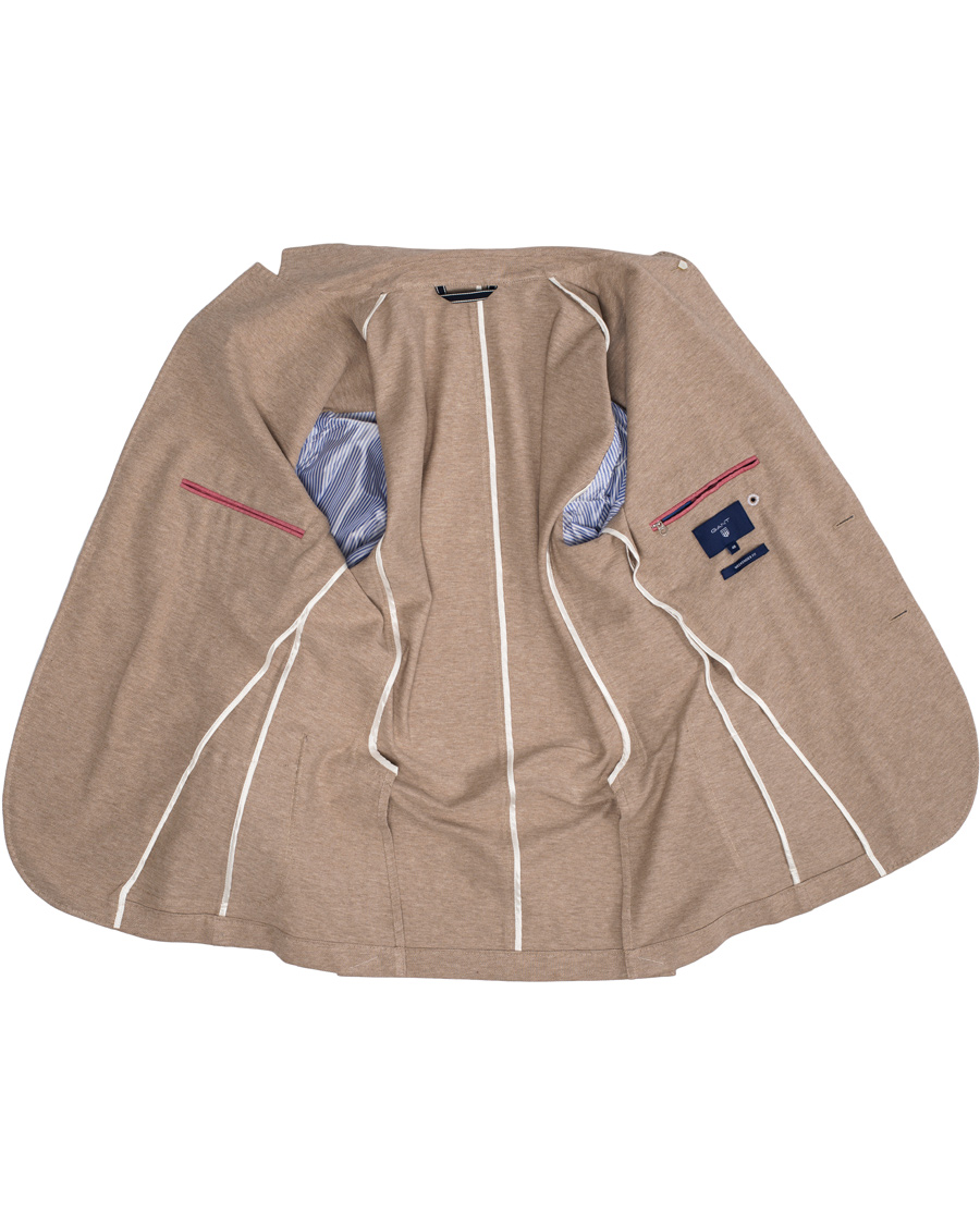 Heren | Blazers | GANT | The Jersey Weekender Fit Blazer Dark Khaki