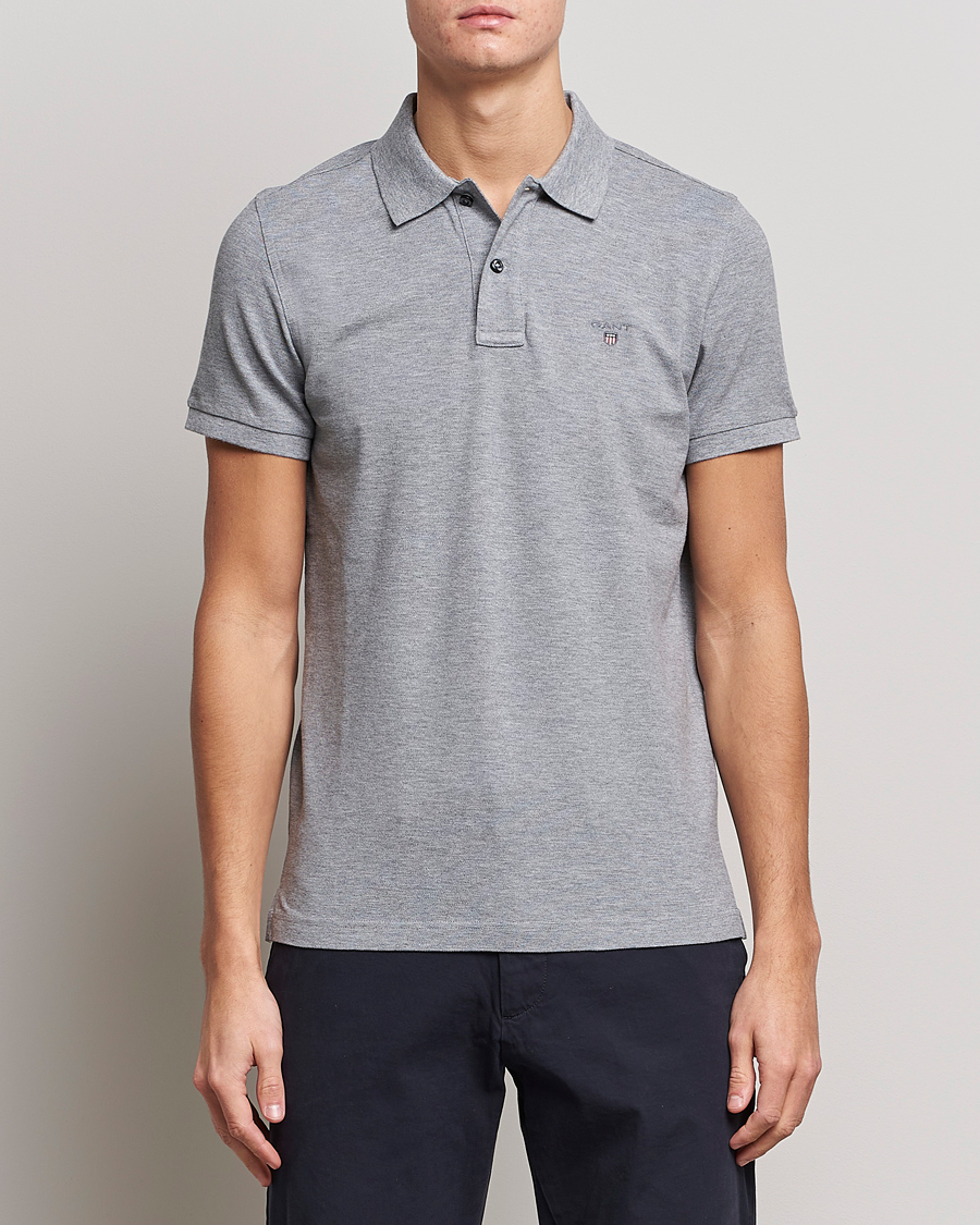 Heren | Polo's | GANT | The Original Polo Grey Melange