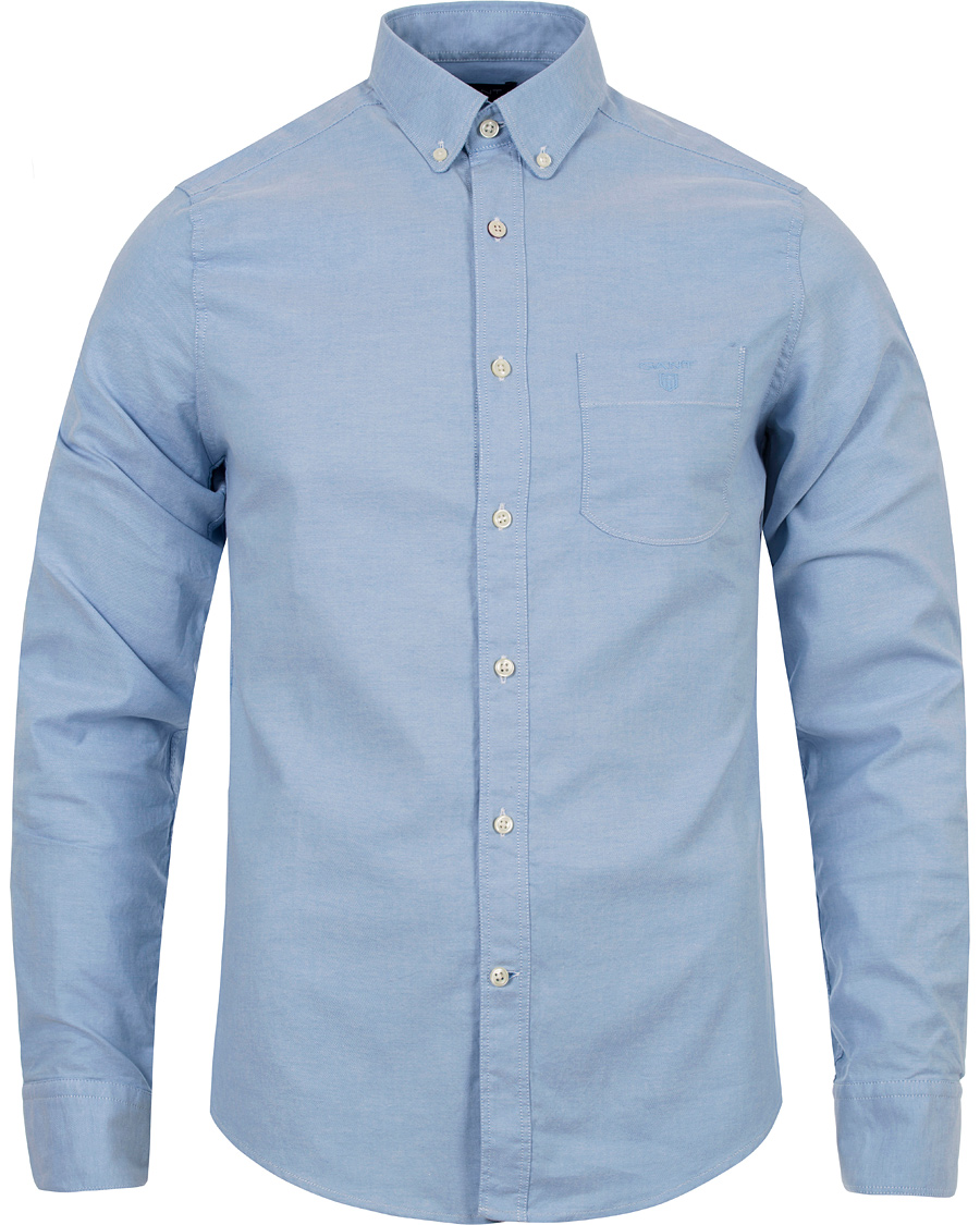 Heren | Overhemden | GANT | Stretch Oxford Fitted Body Shirt Sky Blue