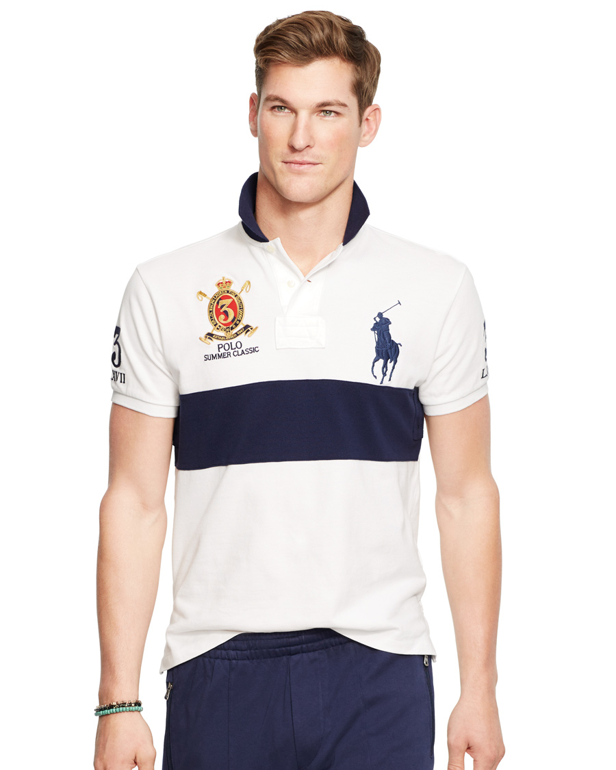 Heren | Polo's | Polo Ralph Lauren | Blackwatch Block Stripe Polo White