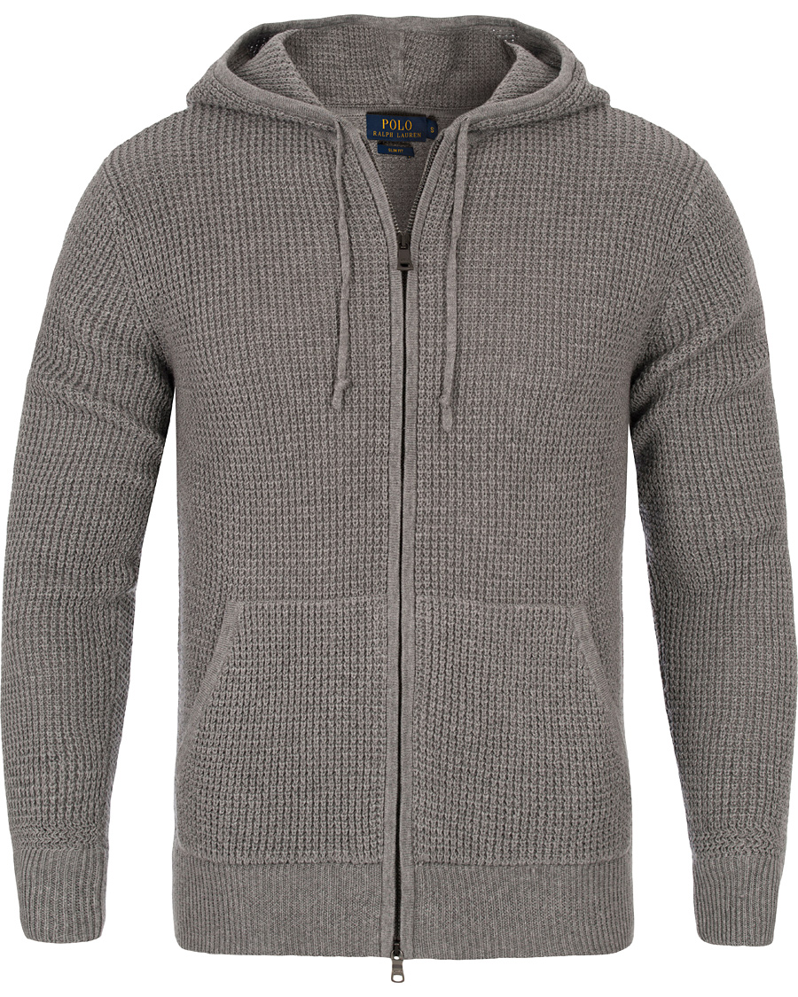 Heren | Truien | Polo Ralph Lauren | Cotton/Cashmere Stone Washed Hoodie Medium Grey