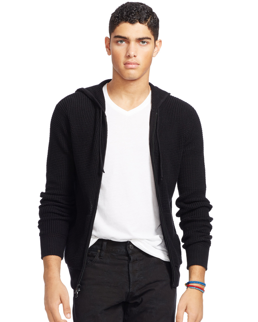 Heren | Truien | Polo Ralph Lauren | Cotton/Cashmere Stone Washed Hoodie Polo Black