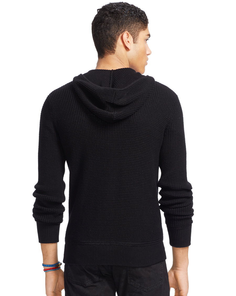 Heren | Truien | Polo Ralph Lauren | Cotton/Cashmere Stone Washed Hoodie Polo Black