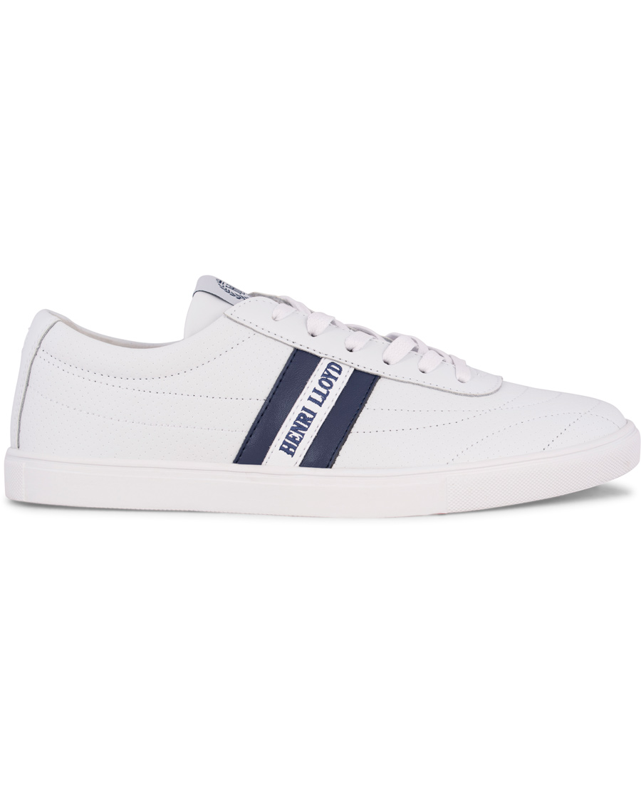 Heren | Henri Lloyd Wimbledon Trainer Sneaker White/Navy | Henri-Lloyd | Henri Lloyd Wimbledon Trainer Sneaker White/Navy