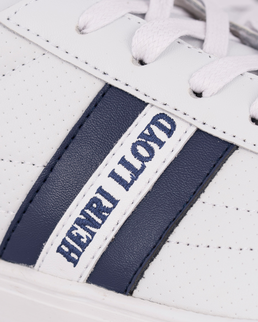 Heren | Henri Lloyd Wimbledon Trainer Sneaker White/Navy | Henri-Lloyd | Henri Lloyd Wimbledon Trainer Sneaker White/Navy