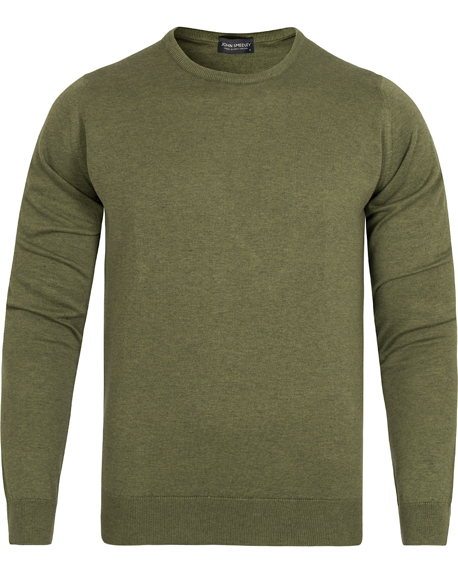 Heren | Truien | John Smedley | Luke Slim Fit Sea Island Cotton Pullover Tyrolean Green
