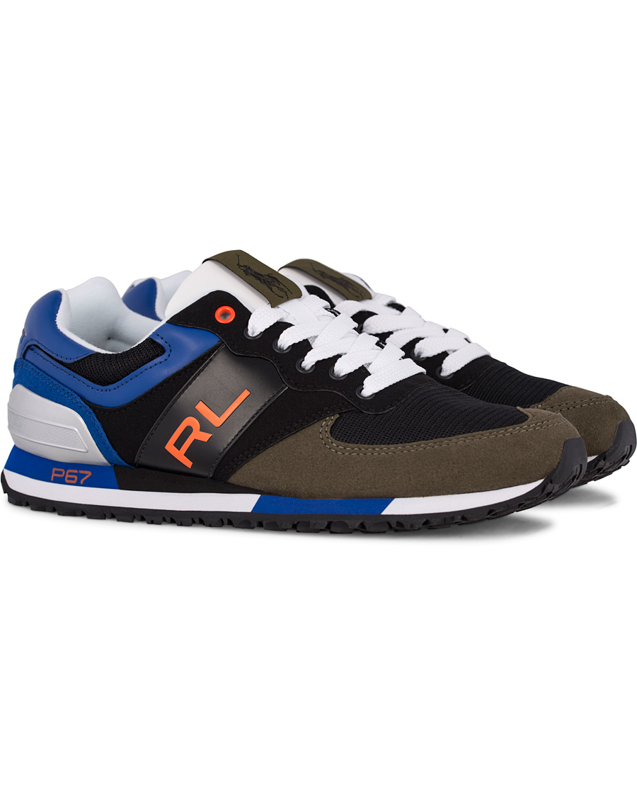 Heren | Polo Sport Ralph Lauren Slaton RL Running Sneaker Black/Orange | Polo Sport Ralph Lauren | Slaton RL Running Sneaker Black/Orange