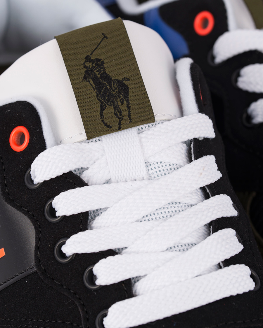 Heren | Polo Sport Ralph Lauren Slaton RL Running Sneaker Black/Orange | Polo Sport Ralph Lauren | Slaton RL Running Sneaker Black/Orange