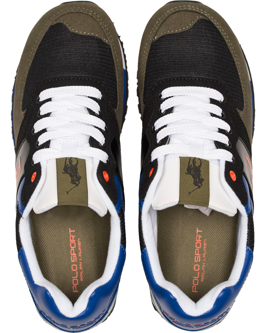 Heren | Polo Sport Ralph Lauren Slaton RL Running Sneaker Black/Orange | Polo Sport Ralph Lauren | Slaton RL Running Sneaker Black/Orange