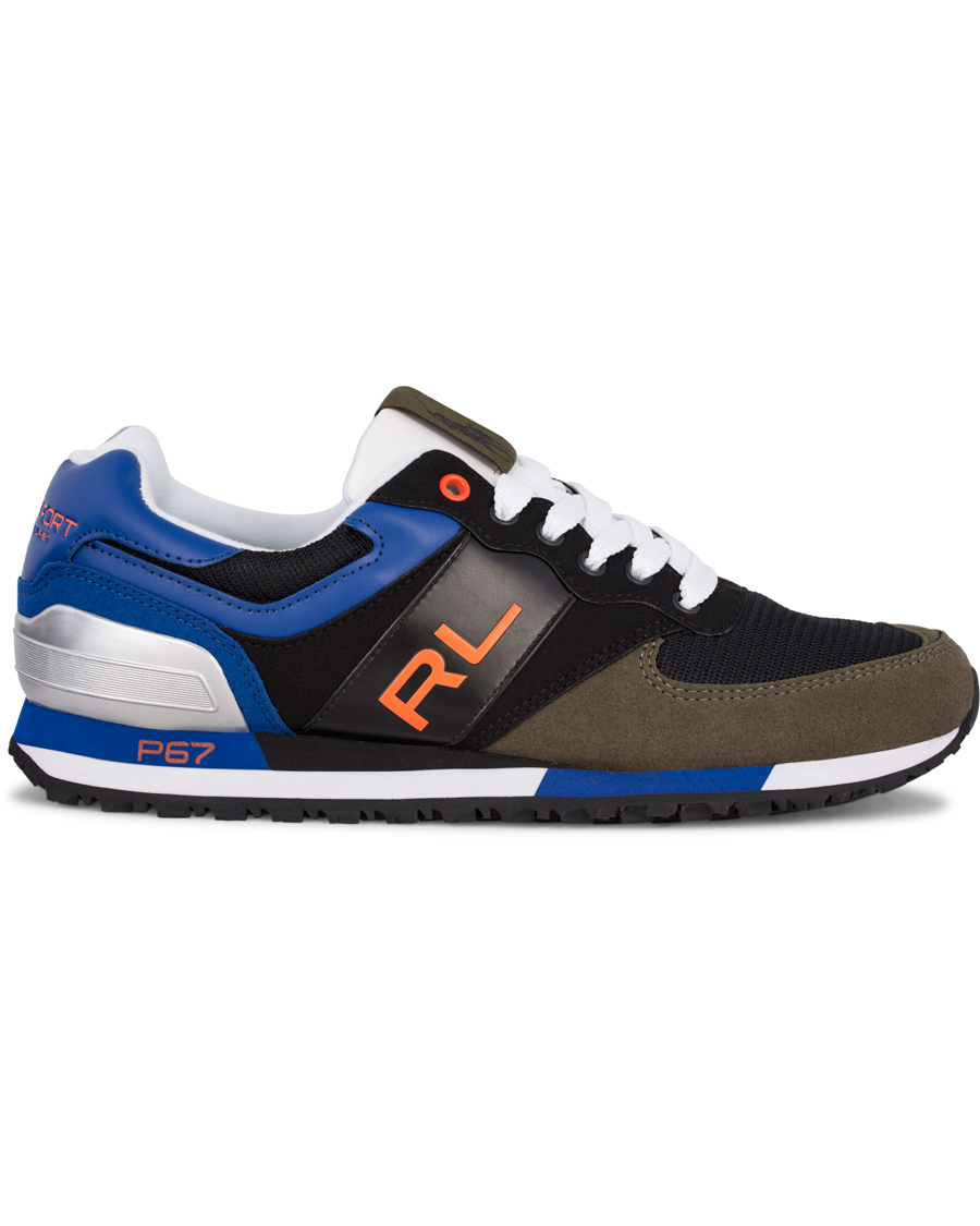 Heren | Polo Sport Ralph Lauren Slaton RL Running Sneaker Black/Orange | Polo Sport Ralph Lauren | Slaton RL Running Sneaker Black/Orange