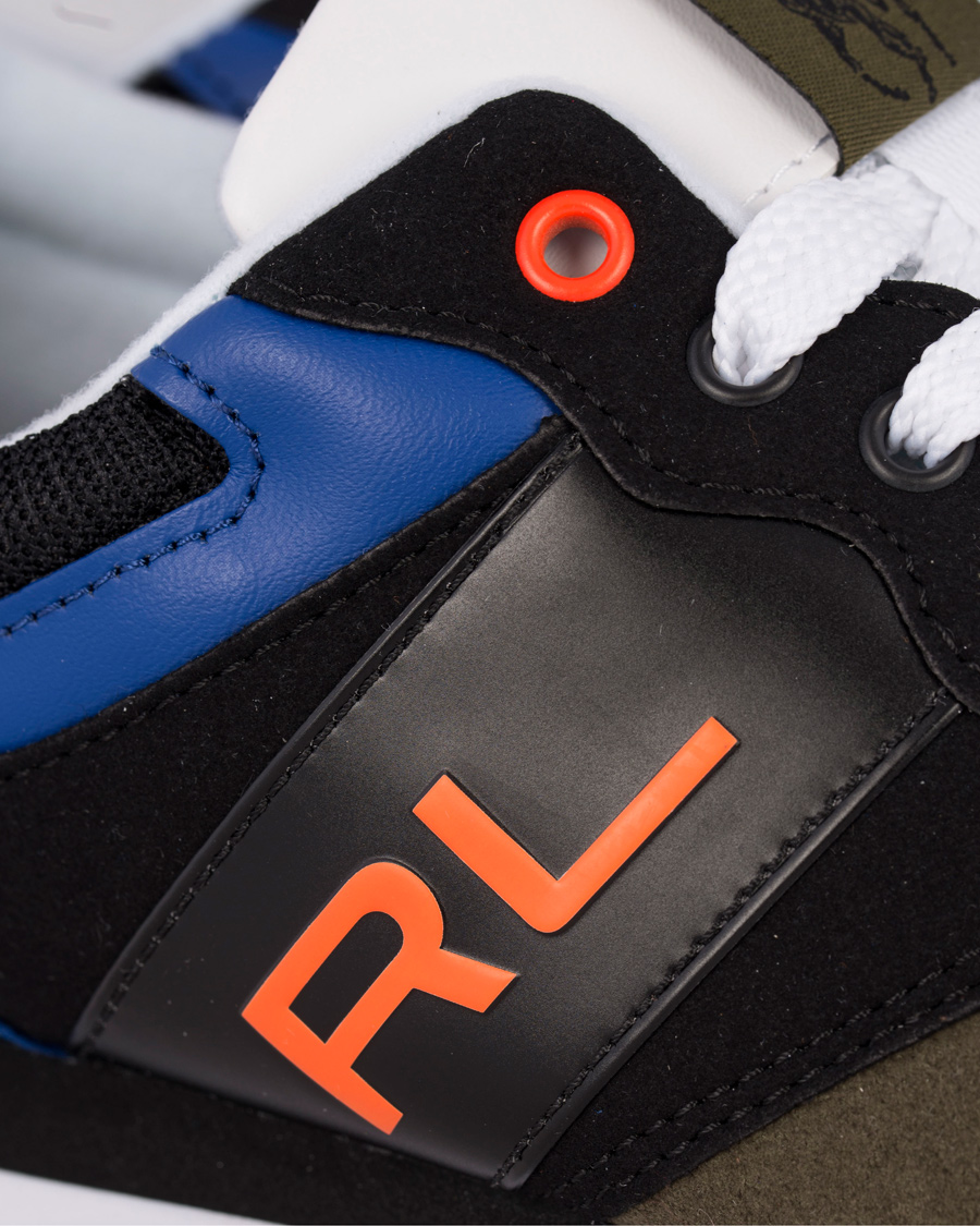 Heren | Polo Sport Ralph Lauren Slaton RL Running Sneaker Black/Orange | Polo Sport Ralph Lauren | Slaton RL Running Sneaker Black/Orange