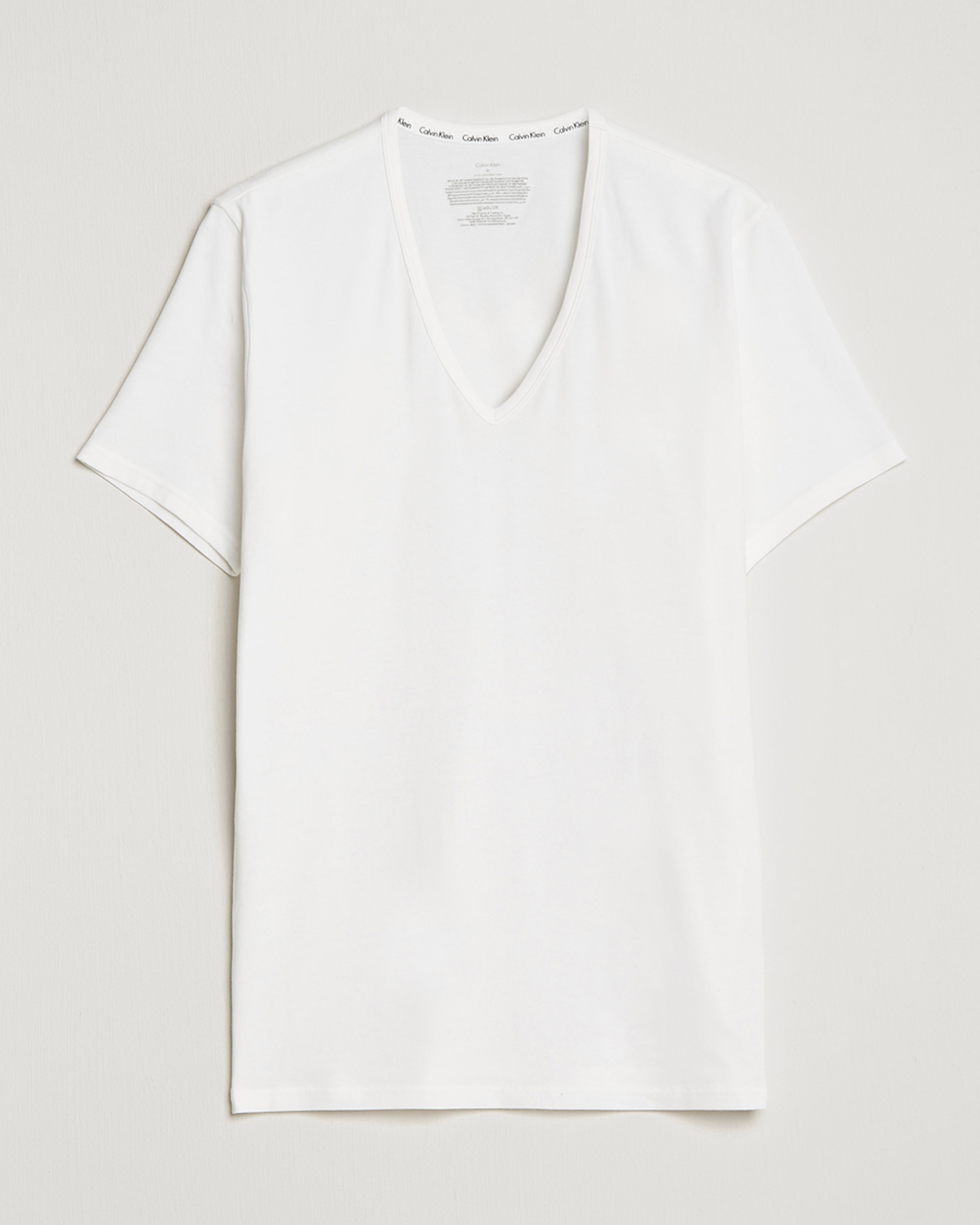 Heren |  | Calvin Klein | Cotton V-Neck Tee 2-Pack White