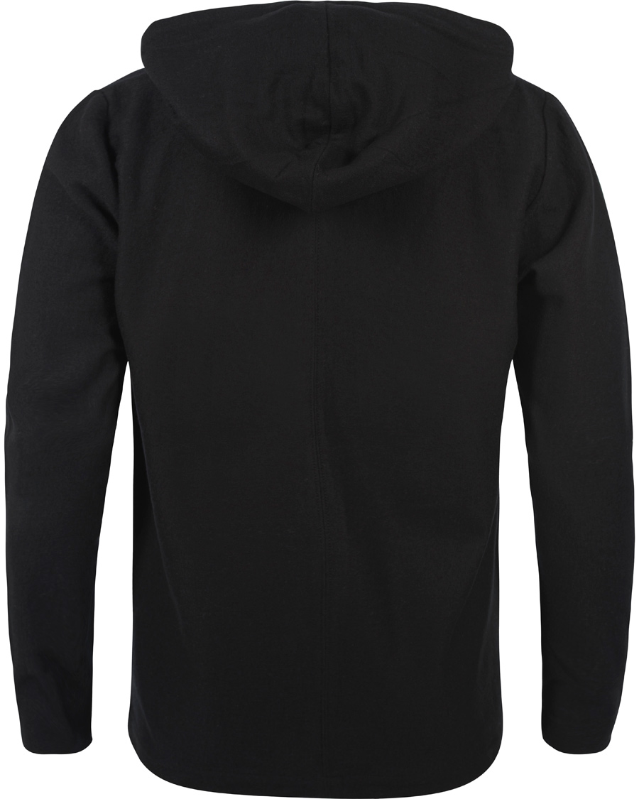 Heren | Truien | Filippa K | Boiled Wool Hood Jacket Black