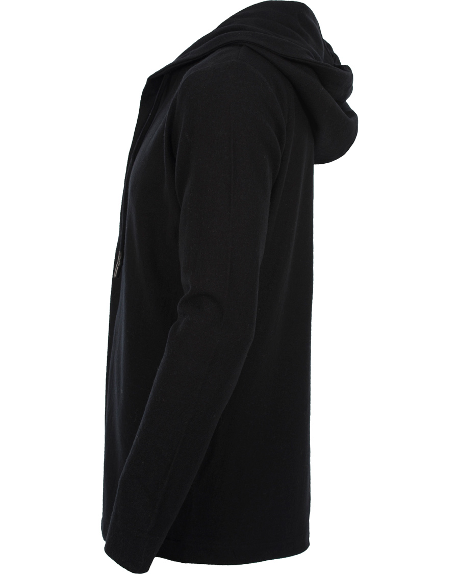 Heren | Truien | Filippa K | Boiled Wool Hood Jacket Black