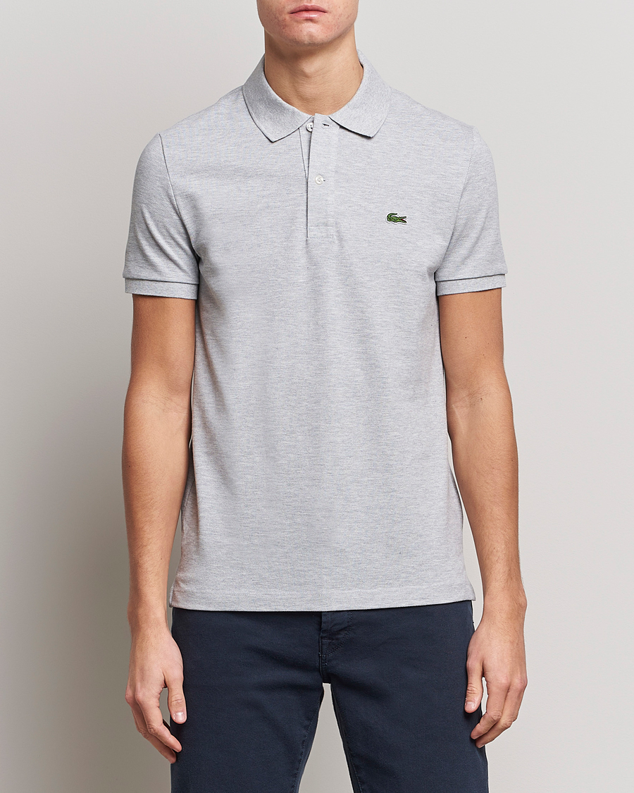 Heren | Polo's | Lacoste | Slim Fit Polo Piké Silver Chine