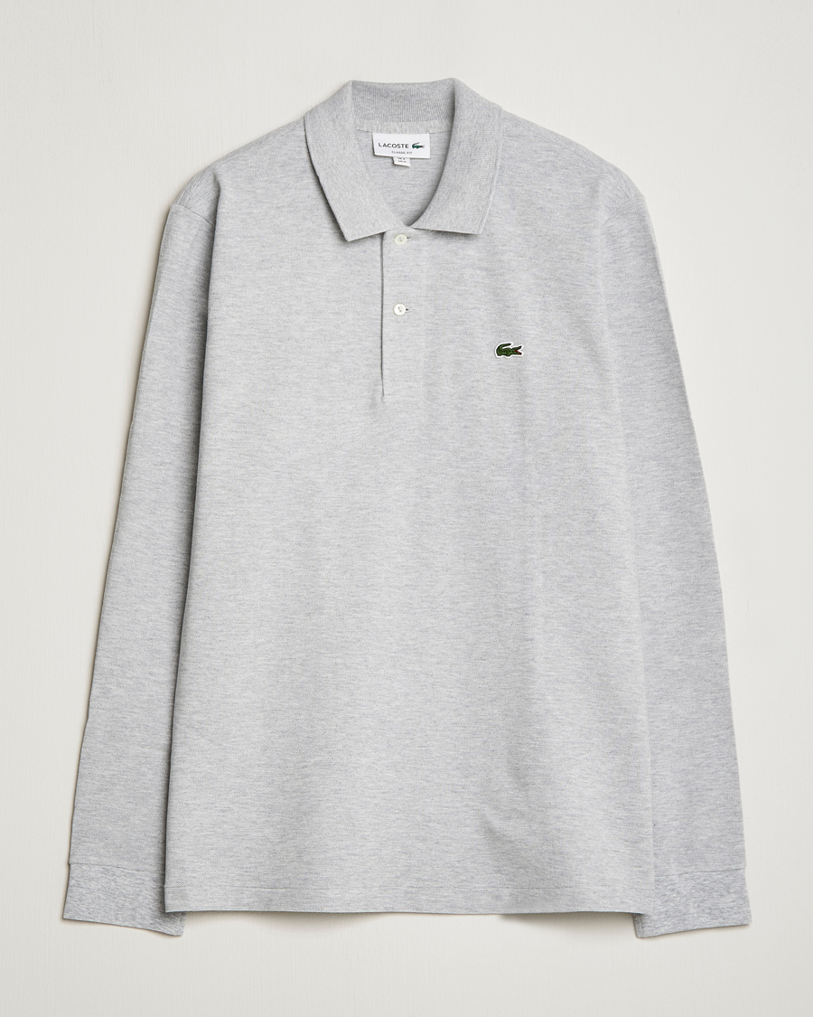 Heren | Polo's | Lacoste | Original Long Sleeve Polo Piké Silver Chine