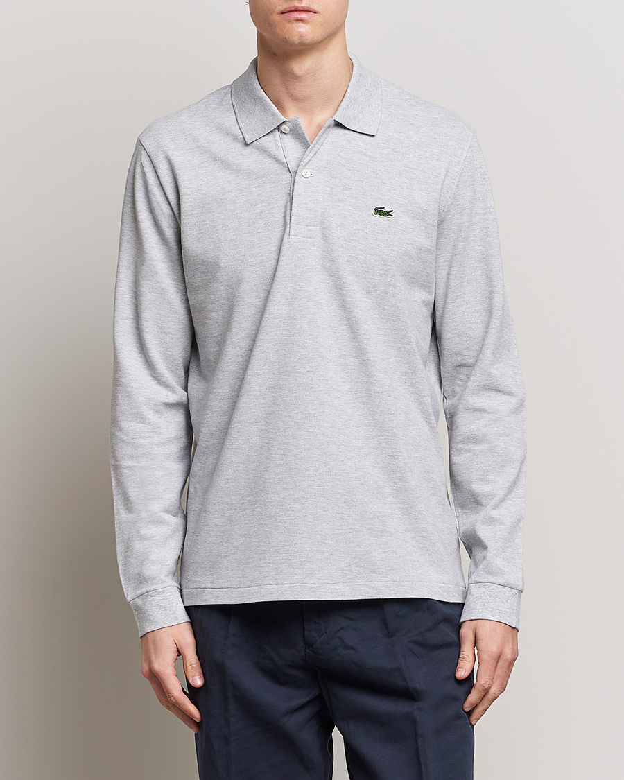 Heren | Polo's | Lacoste | Original Long Sleeve Polo Piké Silver Chine