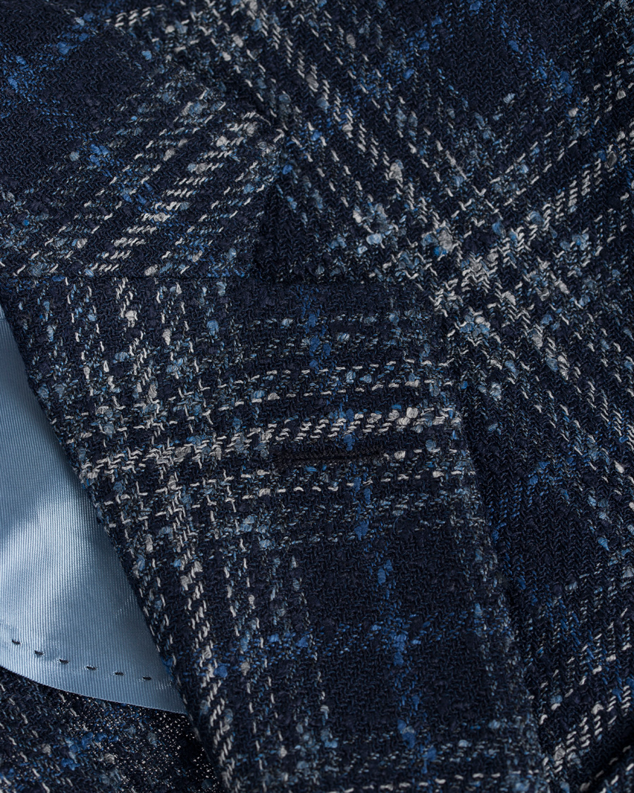 Heren | Blazers | Oscar Jacobson | Einar Big Check Patch Pocket Blazer Blue