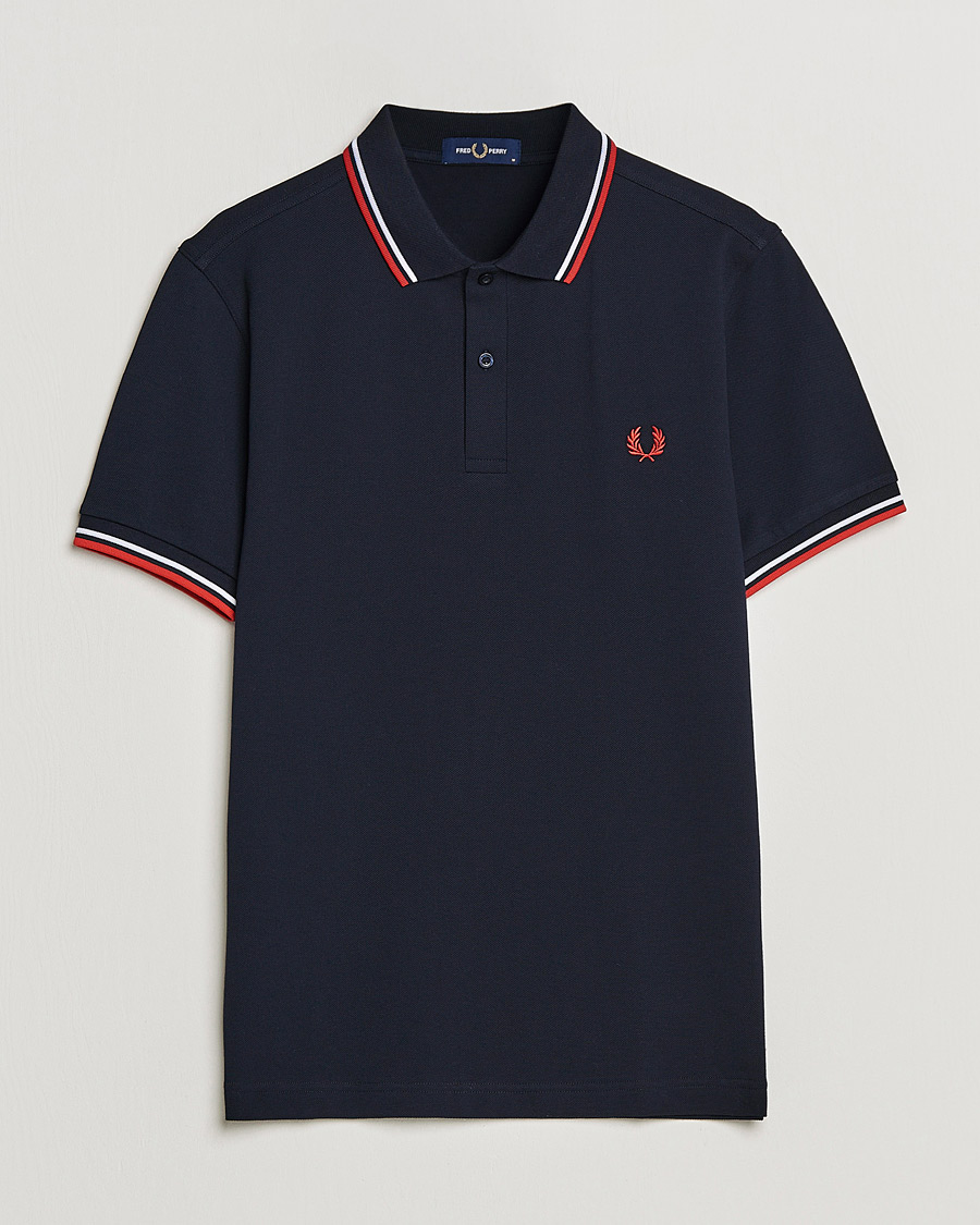Heren | Polo's | Fred Perry | Twin Tipped Polo Shirt Navy