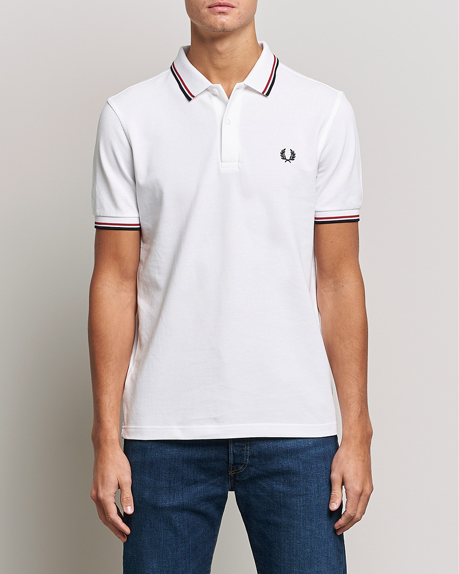 Heren | Poloshirts met korte mouwen | Fred Perry | Twin Tipped Polo Shirt White