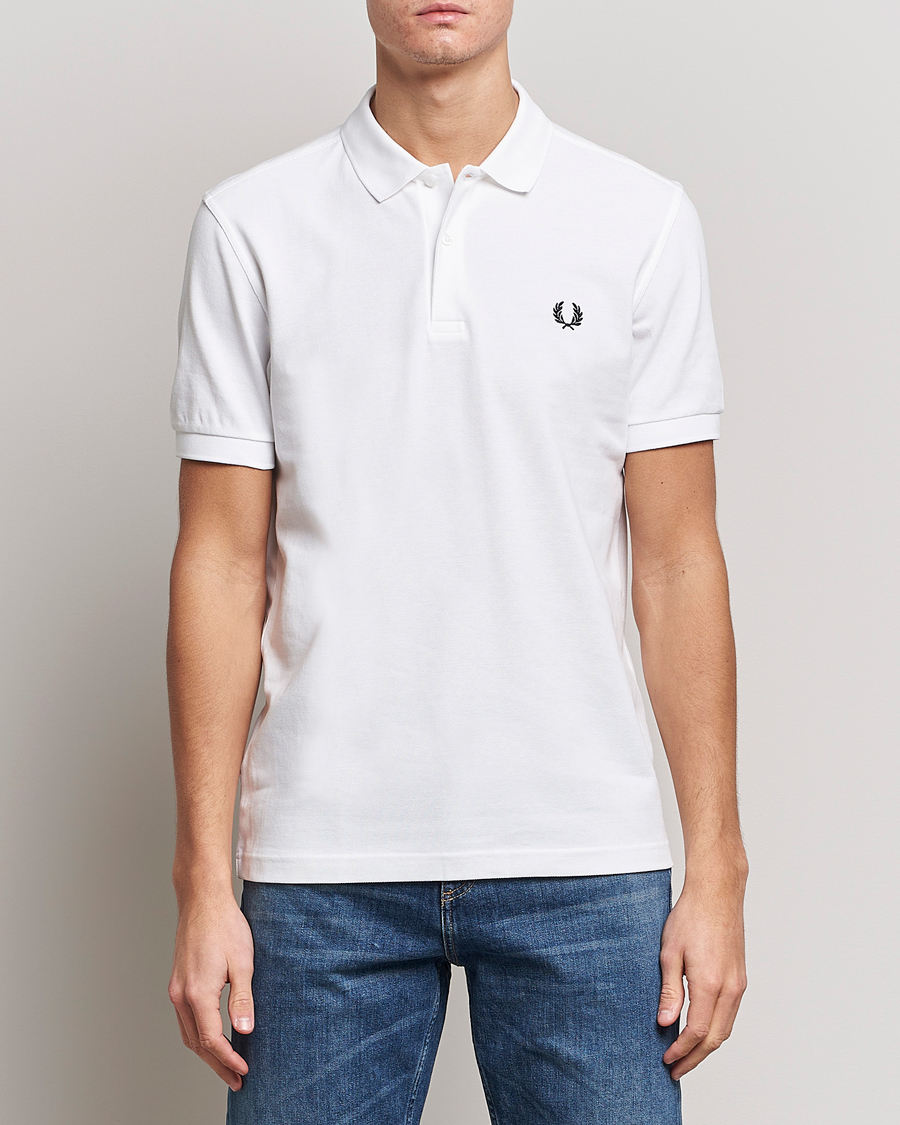 Heren | Poloshirts met korte mouwen | Fred Perry | Plain Polo White