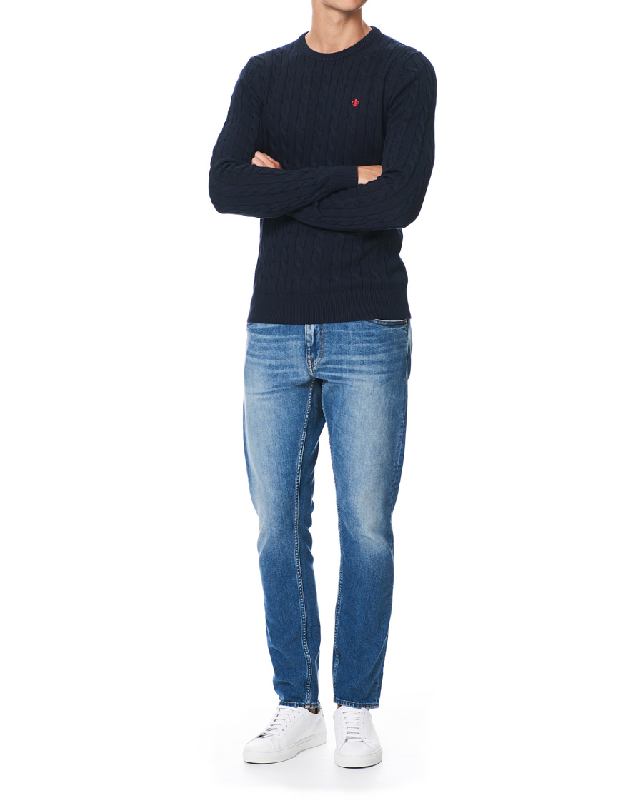 Heren | Truien | Morris | Pima Cotton Cable Navy