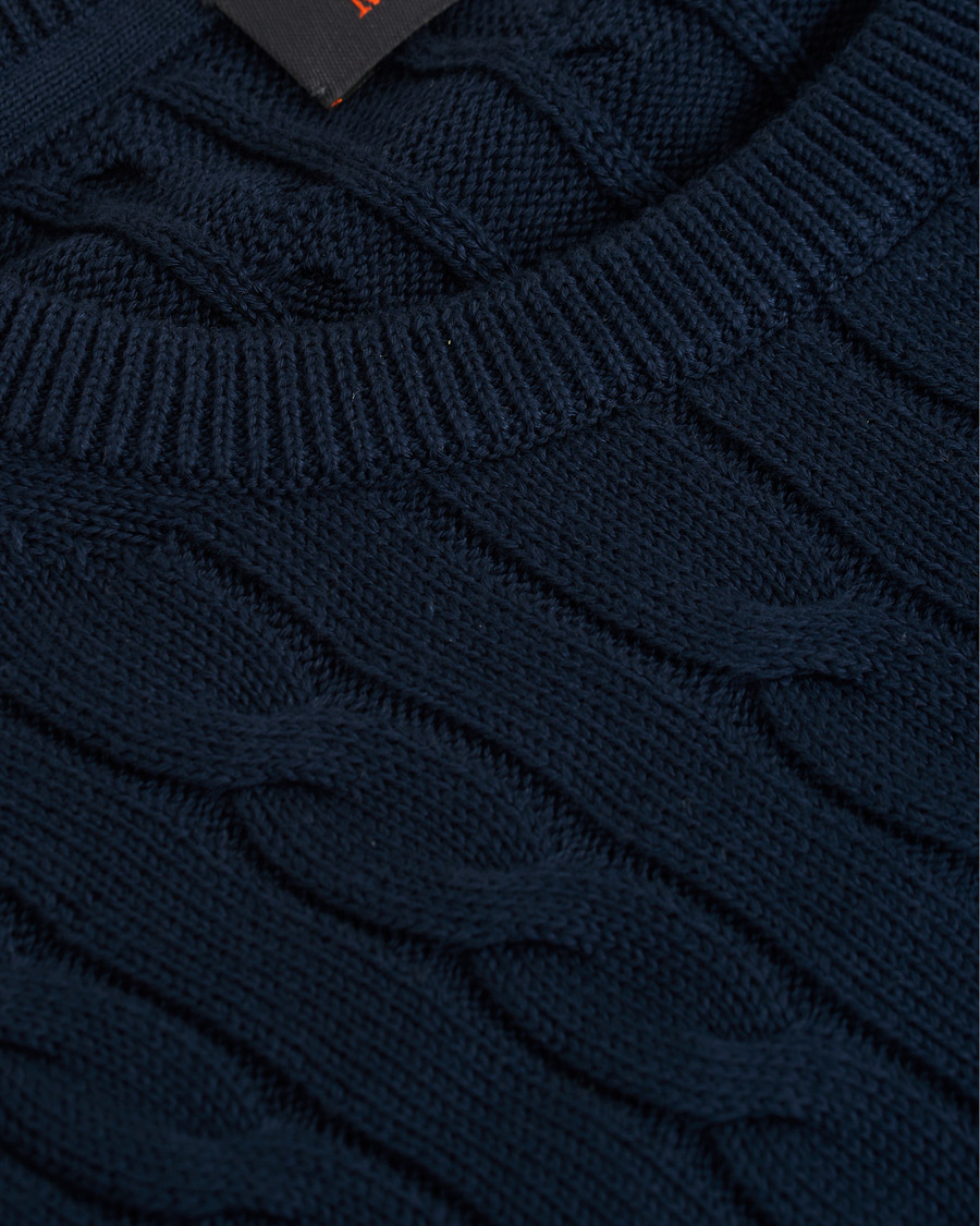 Heren | Truien | Morris | Pima Cotton Cable Navy